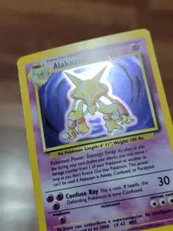 Alakazam 1/102 Holo Rare Unlimited Edition Base Set Pokemon Card 1999 WOTC MP** - Image 3