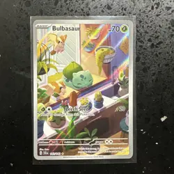 Pokemon TCG Bulbasaur Stellar Crown Illustration Holo Card 143/142 - Image 1