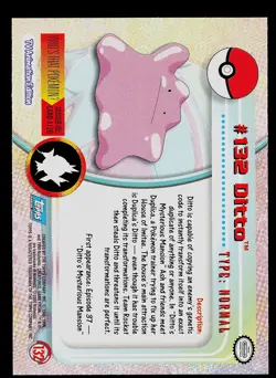 Pokemon Card - Topps Non Foil TV Animation Edition Ditto #132 - Image 2
