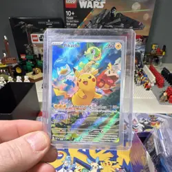 Pokemon TCG Pikachu 027 Sv: Scarlet & Violet Promo Holo Adventuring Card - Image 1