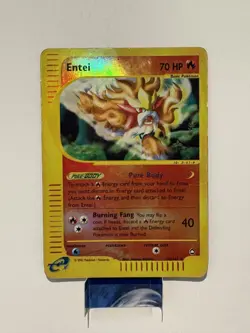 Entei 10/147 Aquapolis Reverse Holo Rare Pokemon Card WOTC HP - Image 1