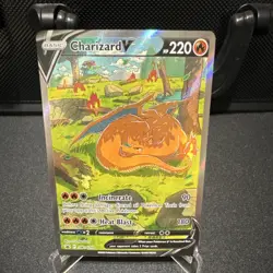 Pokemon Charizard V SWSH260 Promo Holo Card 220HP Incinerate Heat Blast - Image 1