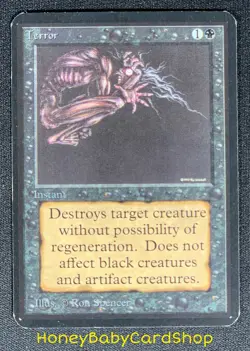 MTG Limited Edition Alpha 1993 Terror LP Card LEA Old School 93/94 - Image 2