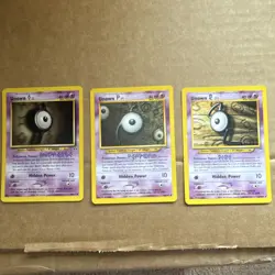 Pokemon TCG Neo Destiny Unown Q P G 3 Card Lot Regular English - Image 1