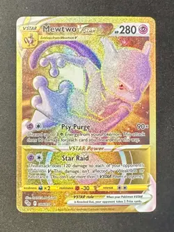 Mewtwo VSTAR 086/078 2022 Pokemon GO Set Pokemon Card TCG Gold Secret Rare - Nm - Image 1