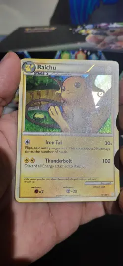 Pokemon TCG Raichu HeartGold SoulSilver Holo Card 10/123 Rare - Image 3
