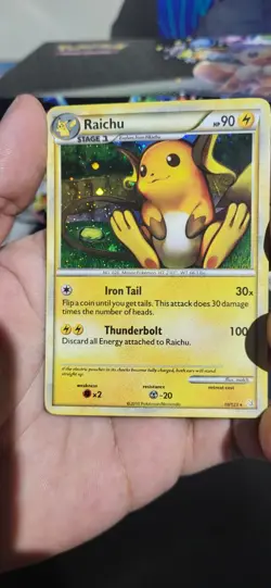 Pokemon TCG Raichu HeartGold SoulSilver Holo Card 10/123 Rare - Image 4