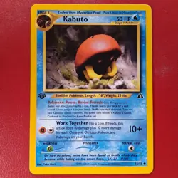 Kabuto 56/75 Neo Discovery Regular First Edition Pokemon Card LP - Image 1