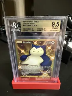 Pokemon TCG Chilling Reign Snorlax Gold Secret Rare Card 224/198 Mint Condition - Image 1