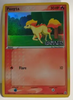 Pokemon Collectible Cards, Ponyta, Holo, 78/113, Delta Species, 2005 - Image 2