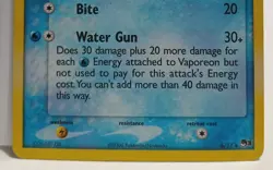 Pokemon Collectible Cards, Vaporeon, Holo, 6/17, POP Series, 2006 - Image 2