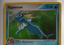 Pokemon Collectible Cards, Vaporeon, Holo, 6/17, POP Series, 2006 - Image 4