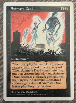 Animate Dead MTG Core Set 5th Edition Regular LP - Image 1