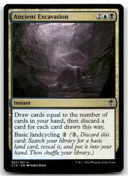 Ancient Excavation #27 (MP) Commander 2016 C16 Magic MTG - Image 1