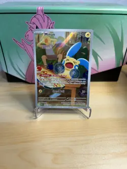 Pokemon TCG Minun 194/182 Sv04: Paradox Rift Illustration Rare Near Mint - Image 1