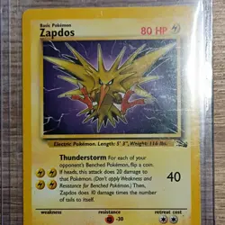 Pokemon Zapdos Base Set 30/62 Basic Regular English Card 1999 Vintage TCG - Image 1