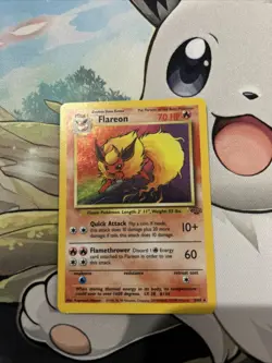 Pokemon TCG Flareon Jungle 3/64 Holo Unlimited Holo Rare - Image 1