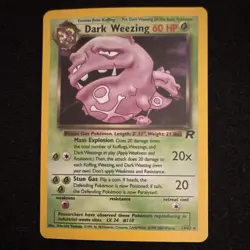 Pokemon Dark Weezing Team Rocket 14/82 Holo Rare 60 HP Stage 1 English - Image 1