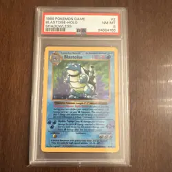 1999 POKEMON BASE SET SHADOWLESS #2 BLASTOISE-HOLO PSA 8 - Image 3