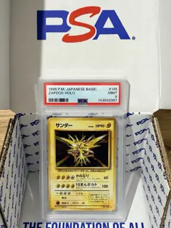 1996 Pokemon Japanese Basic #145 Zapdos Holo PSA 9 Mint Base Set Vintage Rare NM - Image 1