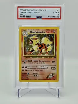 2000 POKEMON GYM CHALLENGE 1BLAINE'S ARCANINE HOLO - Image 1