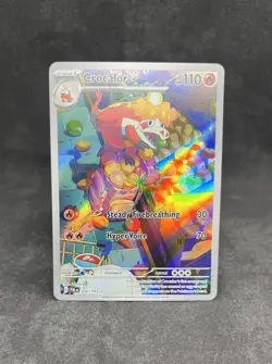 Pokemon TCG Crocalor Scarlet & Violet Paldea Evolved 202/193 Illustration - Image 5