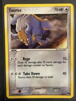 Pokemon Tauros POP Series 2 005/017 Holo Rare 2005 - Image 1