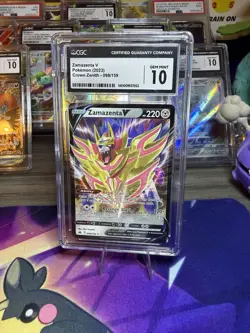 CGC 10 Zamazenta V 098/159 Crown Zenith English Pokemon TCG - Image 1