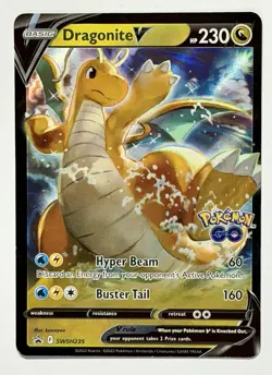 Pokemon TCG: Dragonite V SWSH235 - 2022 SWSH:Pokemon GO SWSH Black Star Promo - Image 1