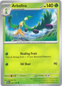 4x Arboliva - 021/197 - Uncommon NM-Mint Pokemon SV03 - Obsidian Flames - Image 1