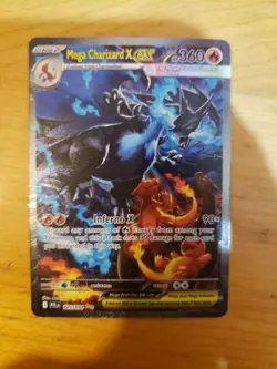 Pokemon Mega Charizard X EX Holo 125/094 Me02: Phantasmal Flames Rare - Image 1