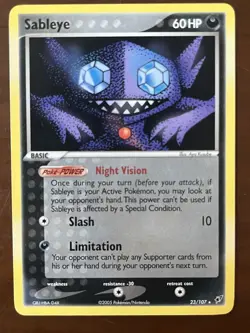 1st Edition Japanese Sableye 070/082 Ex Deoxys + English Version 23/107 Pokemon - Image 2