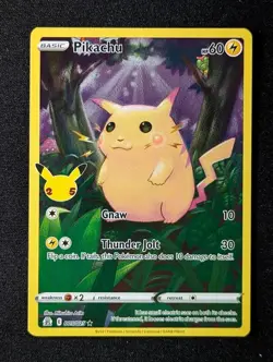2021 Pokemon PIKACHU #005/025 Celebrations Holo Rare Stamped English (C) - Image 1