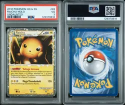 2010 Pokemon HG & SS Undaunted Holo #83 Raichu PSA 3 - Low Pop - Pop 4 - Image 3
