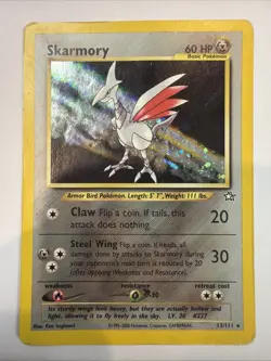 *HEAVY PLAY* 2000 POKEMON TCG NEO GENESIS SKARMORY 13/111 HOLO - Image 1