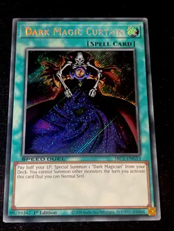 Dark Magic Curtain SBC1-ENG13 Yugioh 1st Edition (New) Secret Rare - Image 1