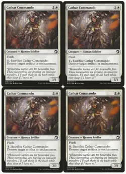 MTG Cathar Commando x4 Innistrad: Midnight Hunt Common NM Playset - Image 1