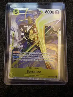 One Piece TCG - Borsalino EB04-058 SR -OP15 - Adventure on Kami's Island In Hand - Image 1