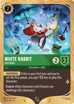 White Rabbit - Late Again (Foil) - Disney Lorcana Promo Cards (DLPC) - Image 1