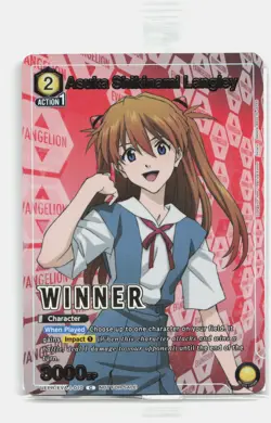 Asuka Langley (Winner) C Foil Evangelion Union Arena Promo Card EVA-1-010 Sealed - Image 1