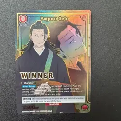 Union Arena Suguru Geto Alternate Art Winner Foil Card UEPR/JJK-3-037 English - Image 1