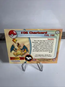 Pokemon Card - Charizard #06 - Topps Series 1 - Red Logo - Image 2