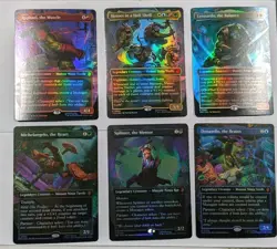 TMNT MTG Borderless Mythic Foil Set of 6 Cards 0001-0006 - Image 1