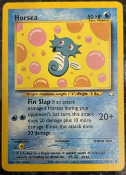 Horsea 62/111 Neo Genesis Regular Common NM Vintage Pokemon Card 2000 - Image 1