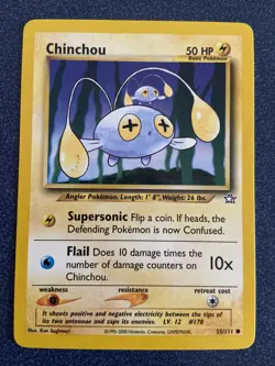 CHINCHOU - Neo Genesis Set - 55/111 - Common - Pokemon Card - Unlimited - NM - Image 1