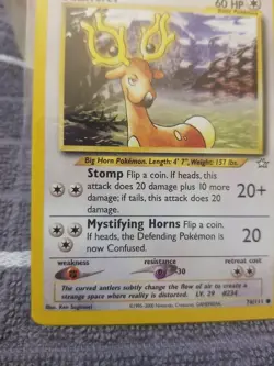 STANTLER - Neo Genesis Set - 76/111 - Common - Pokemon Card - Unlimited - NM - Image 5