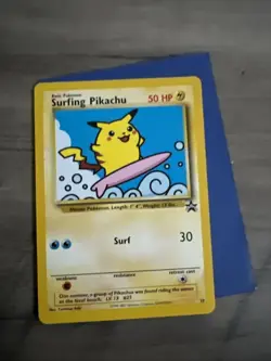 Pokemon TCG Surfing Pikachu Black Star Promo Card 28 WOTC - Image 1