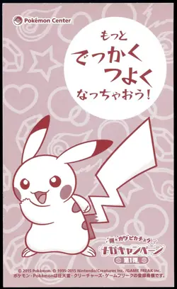 Pokemon 2015 Japanese Poncho Wearing Pikachu Business Card Charizard X - Image 2