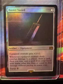 Final Fantasy Buster Sword 0255 Foil Artifact Equipment MTG Card - Image 1