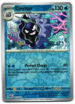 Cloyster 091/165 - 151 Uncommon Pokemon TCG Reverse Holo - M/LP Card - Image 1